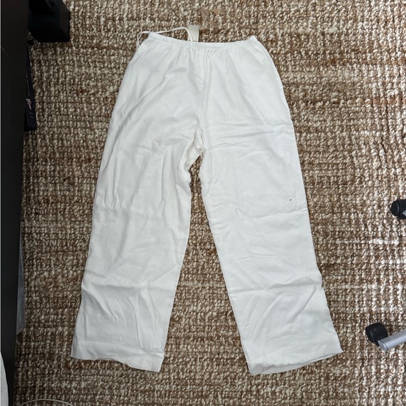 White Drawstring Pants - Picture 2 of 4